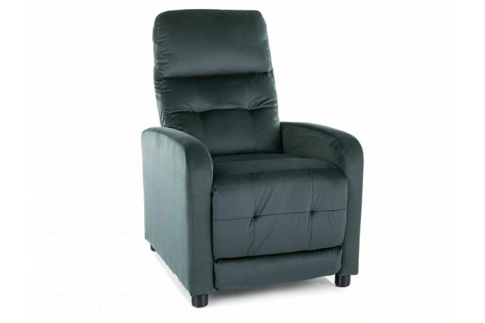 Fauteuil Inclinable manuel Tissu Velours vert bluvel 78 - Lotus