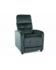 Fauteuil Inclinable manuel Tissu Velours vert bluvel 78 - Lotus