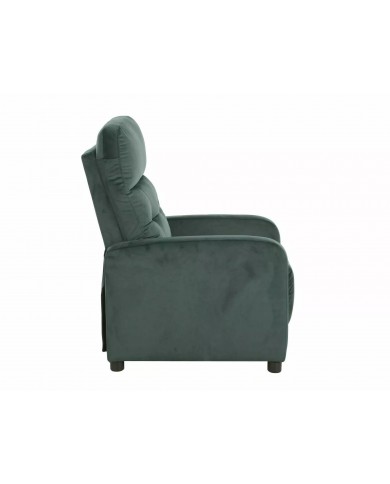 Fauteuil Inclinable manuel Tissu Velours vert bluvel 78 - Lotus