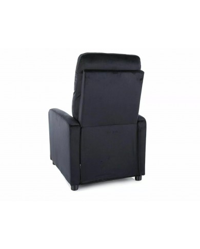 Fauteuil Inclinable manuel Tissu Velours noir Bluvel 19 - Lotus
