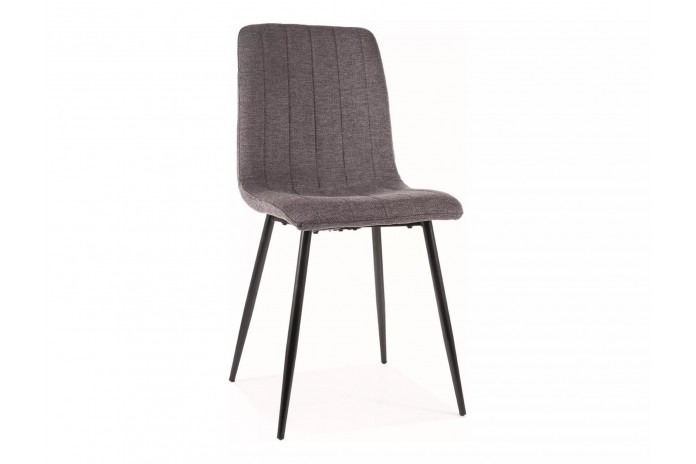 Chaises rembourrée en tissu ou velours avec pieds en métal Alan