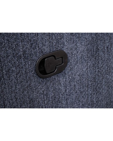 Fauteuil de cinéma 3 places relax textile gris chiné Cannes 3