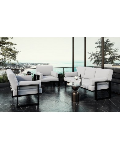 Grand pouf d'assise Evelyn : design moderne, confort supérieur et résistance aux intempéries