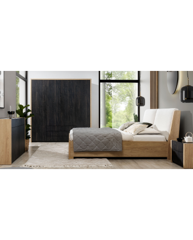 Lit Modella – Élégance Naturelle & Confort Raffiné - 3 tissus au choix - sommier compris