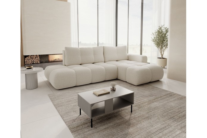 Canapé d'Angle SOHO Bouclé | Convertible & Design Arrondi Cosy