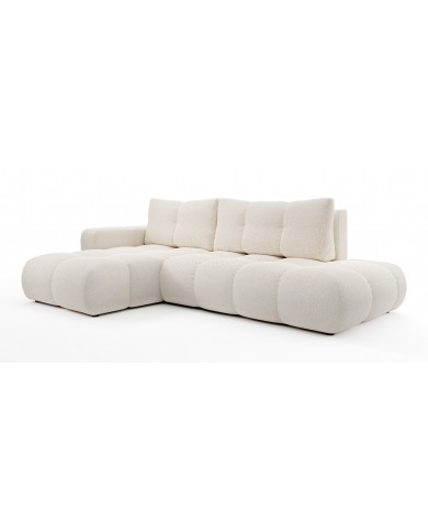 Canapé d'Angle SOHO Bouclé | Convertible & Design Arrondi Cosy