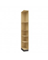 Bibliothèque latérale gauche ouverte avec 5 étagères 30 cm gris graphite Ambiance