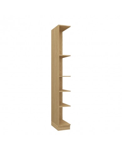 Bibliothèque latérale droite ouverte avec 5 étagères 30 cm chêne huilé Ambiance