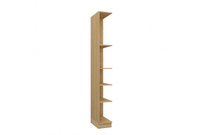 Bibliothèque latérale droite ouverte avec 5 étagères 30 cm chêne huilé Ambiance