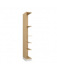 Bibliothèque latérale droite ouverte avec 5 étagères 30 cm blanc mat Ambiance