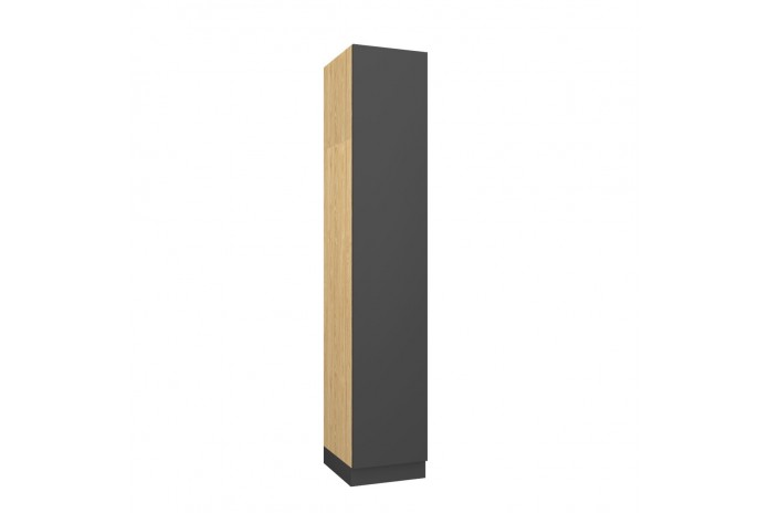 Armoire avec une porte et double penderie 35 cm gris graphite Ambiance