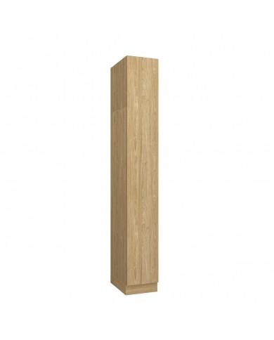 Armoire avec une porte et double penderie 35 cm chêne huilé Ambiance