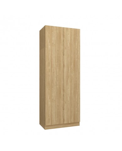 Armoire penderie et étagères avec tiroirs 90 cm chêne huilé Ambiance