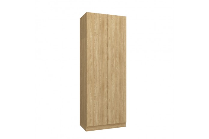 Armoire penderie et étagères avec tiroirs 90 cm chêne huilé Ambiance