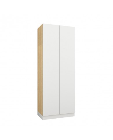 Armoire penderie et étagères 90 cm blanc mat Ambiance