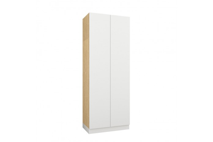 Armoire penderie et étagères 90 cm blanc mat Ambiance