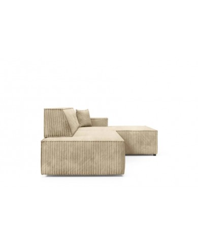 Canapé d'Angle Convertible ADELIO | Style Japandi & Coffre Intégré