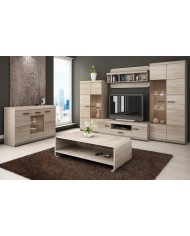 Meuble TV 2 portes et 1 tiroir 140 cm chêne sonoma ALTURA SONOMA