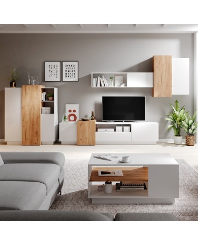 LUMENA³™  Table Basse Architecturale 100 cm  La pureté du blanc