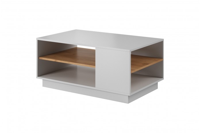 LUMENA³™  Table Basse Architecturale 100 cm  La pureté du blanc